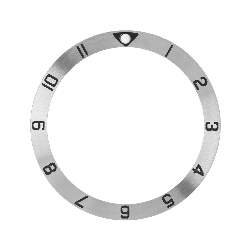 Namoki SKX013 Steel Bezel Insert: Dual Time Mk2 Black Triangle — Bezel Insert