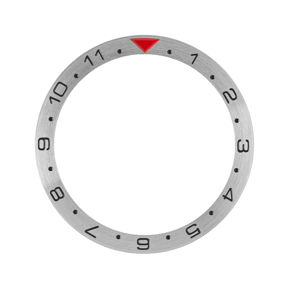 Namoki SKX013 Steel Bezel Insert: Dual Time Style Red — Bezel Insert