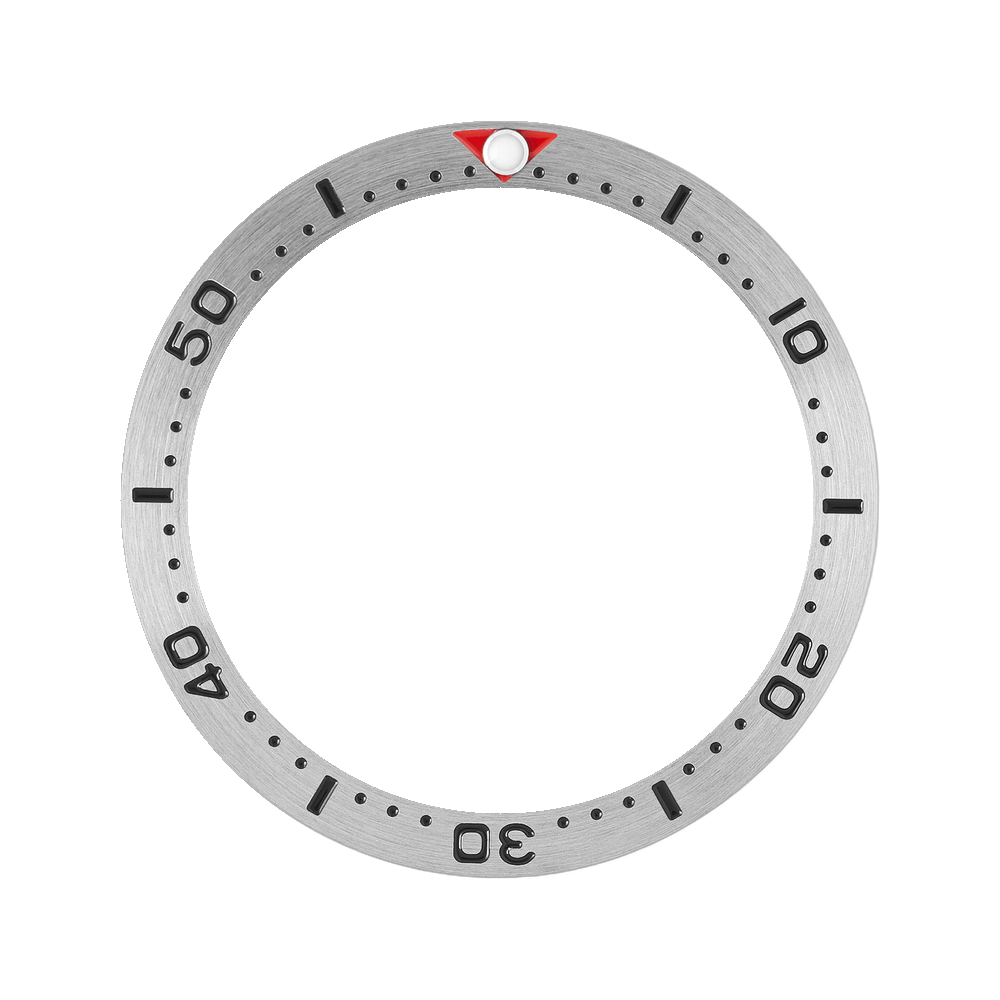 Namoki SKX013 Steel Bezel Insert: Seiko Style Red — Bezel Insert