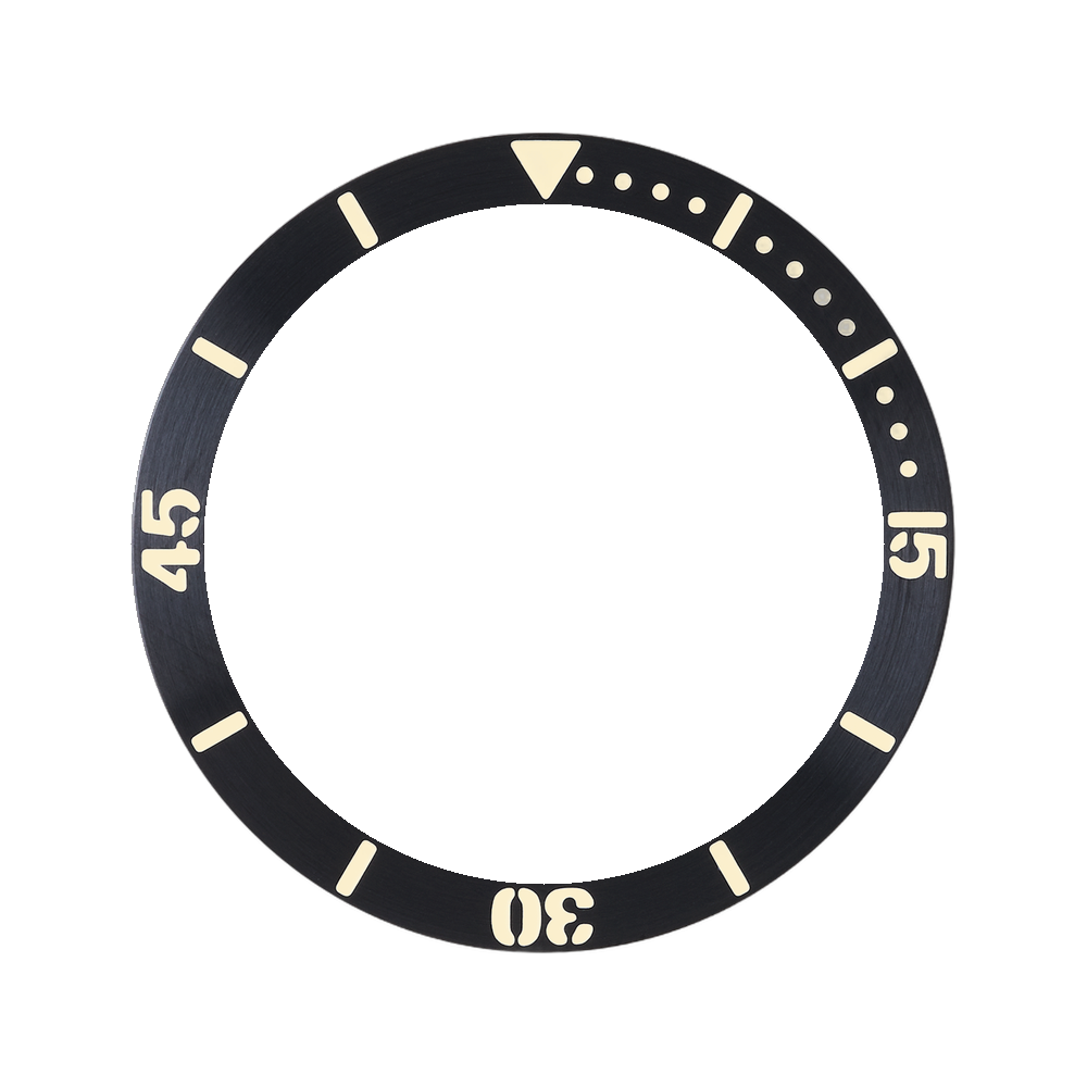 Namoki SKX013 Steel Bezel Insert: Superocean Style Black — Bezel Insert