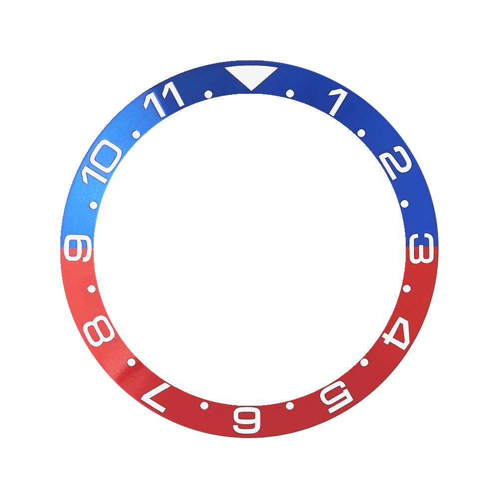 Namoki SKX007/SRPD Aluminium Bezel Insert: Dual Time style Blue/Red (Pepsi) — Bezel Insert