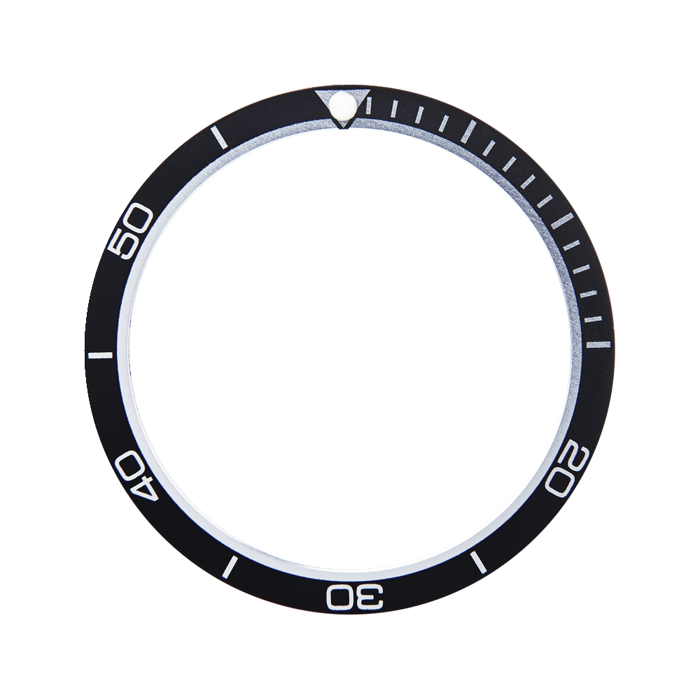 Namoki SKX007/SRPD Aluminium Bezel Insert: PO Style Black — Bezel Insert