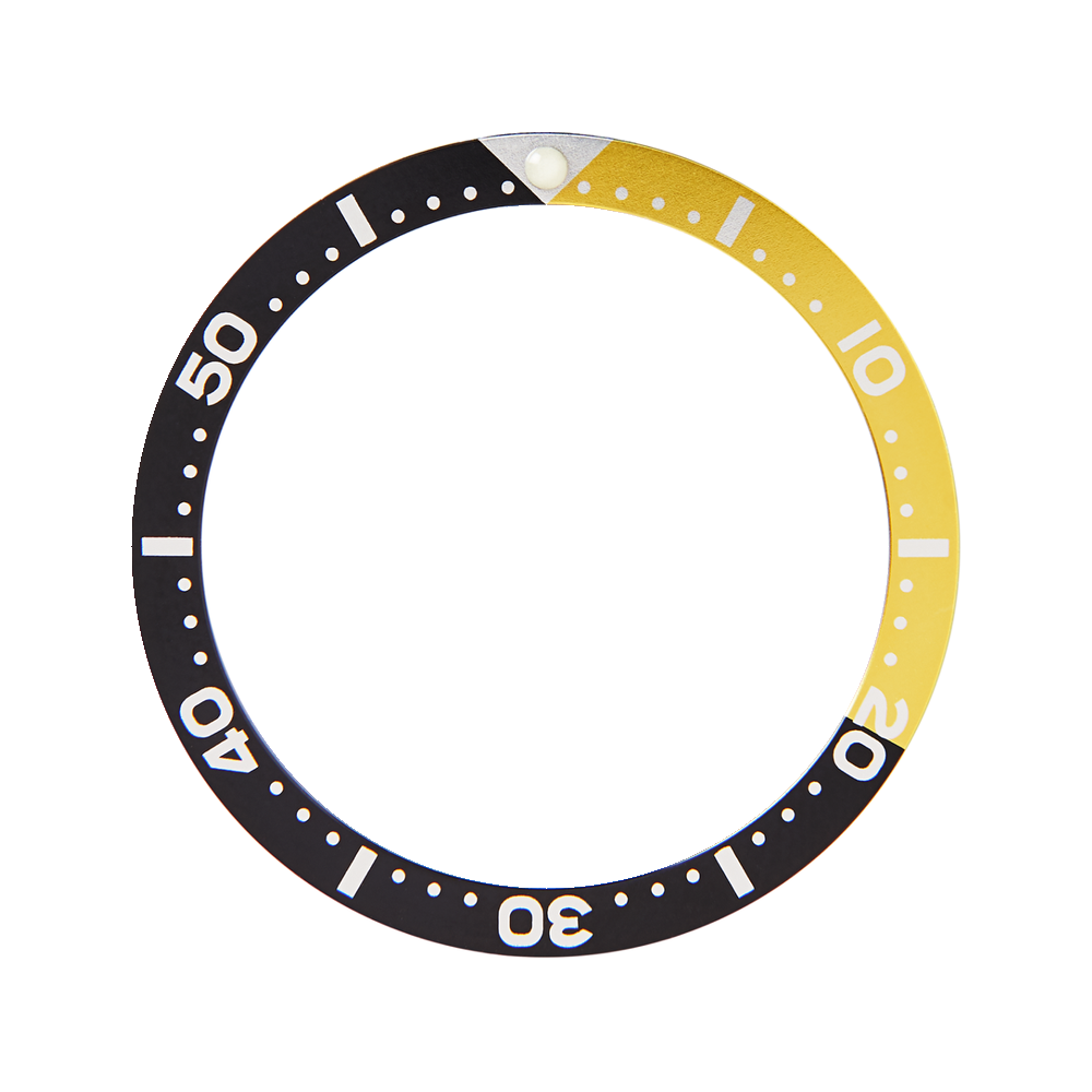 Namoki SKX007/SRPD Aluminium Bezel Insert: Seiko style Black/Yellow (Bumblebee) — Bezel Insert