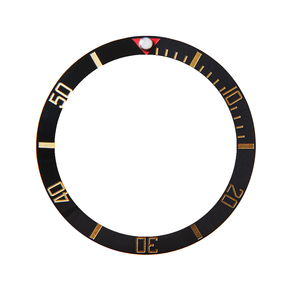 Namoki SKX007/SRPD Ceramic Bezel Insert: BB58 style Black/Gold — Bezel Insert