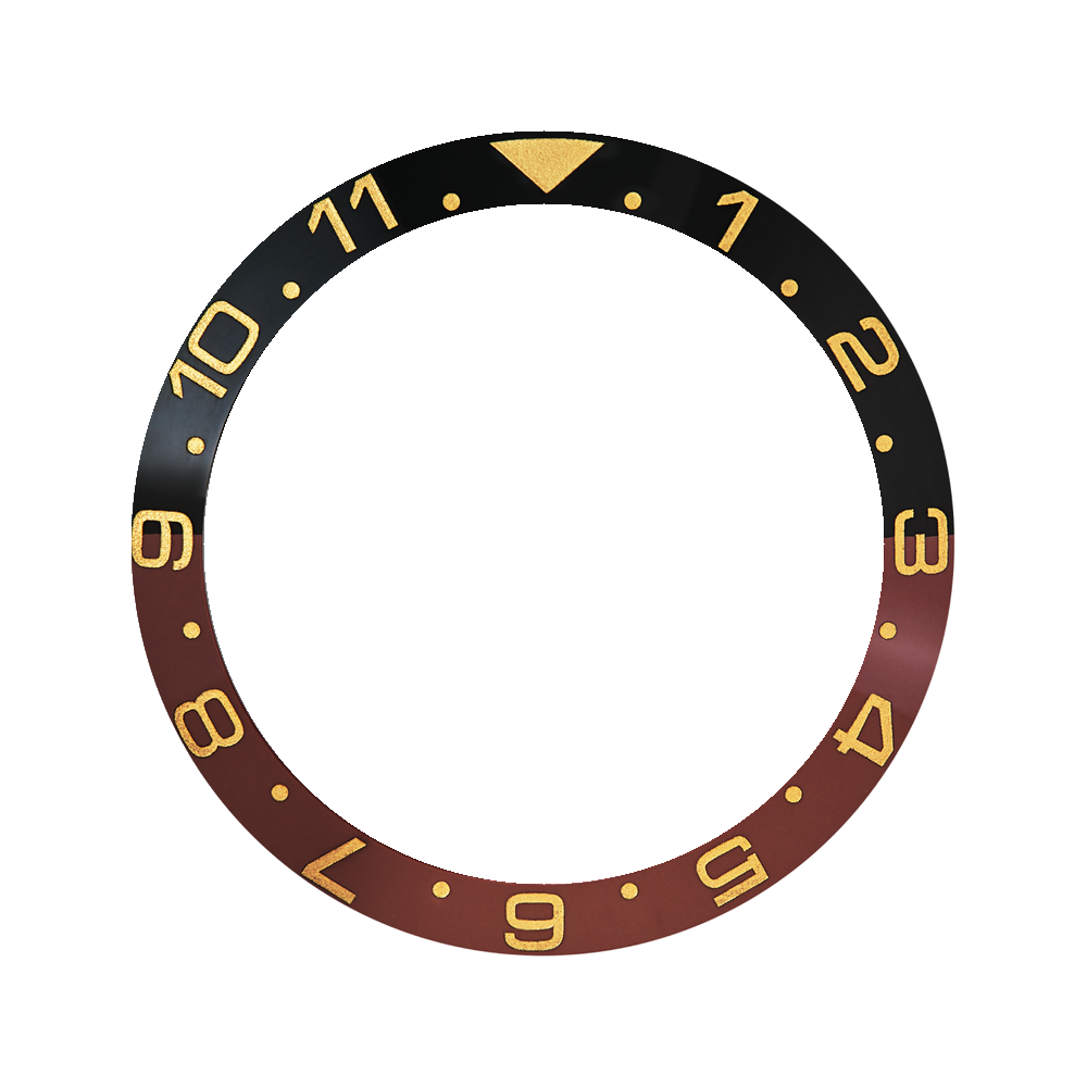 Namoki SKX007/SRPD Ceramic Bezel Insert: Dual Time style (Root Beer) — Bezel Insert