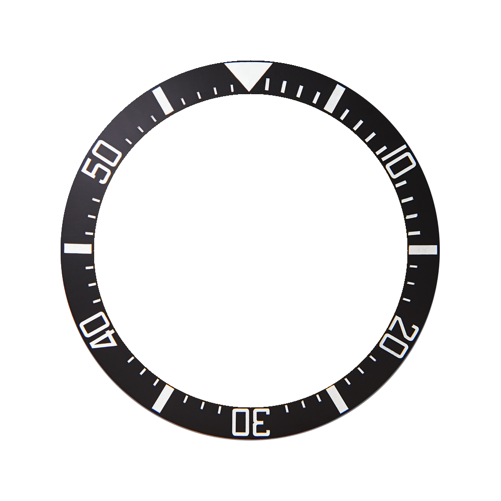 Namoki SKX007/SRPD Lumed Ceramic Bezel Insert: DSSD style Black/White — Bezel Insert