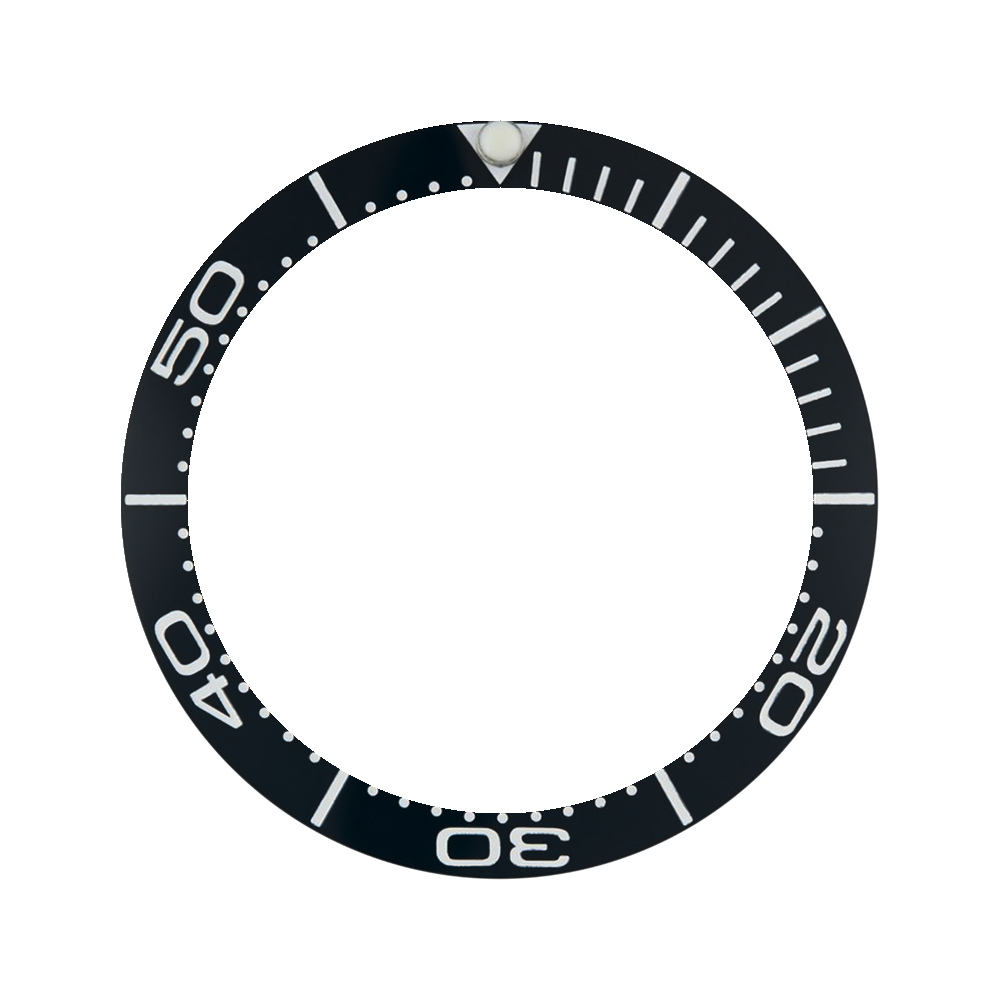 Namoki SKX007/SRPD Lumed Ceramic Bezel Insert: SMP style Black/White — Bezel Insert