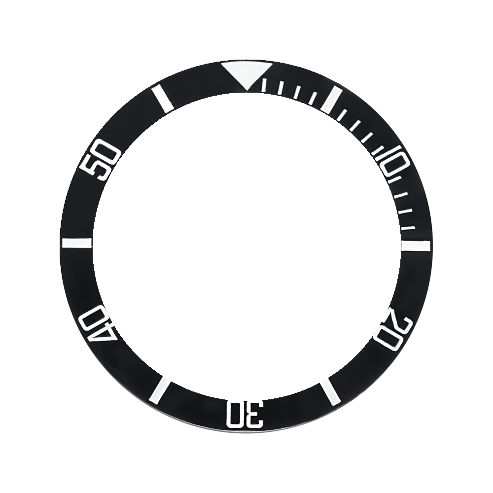 Namoki SKX007/SRPD Lumed Ceramic Bezel Insert: Sub style Black/White — Bezel Insert