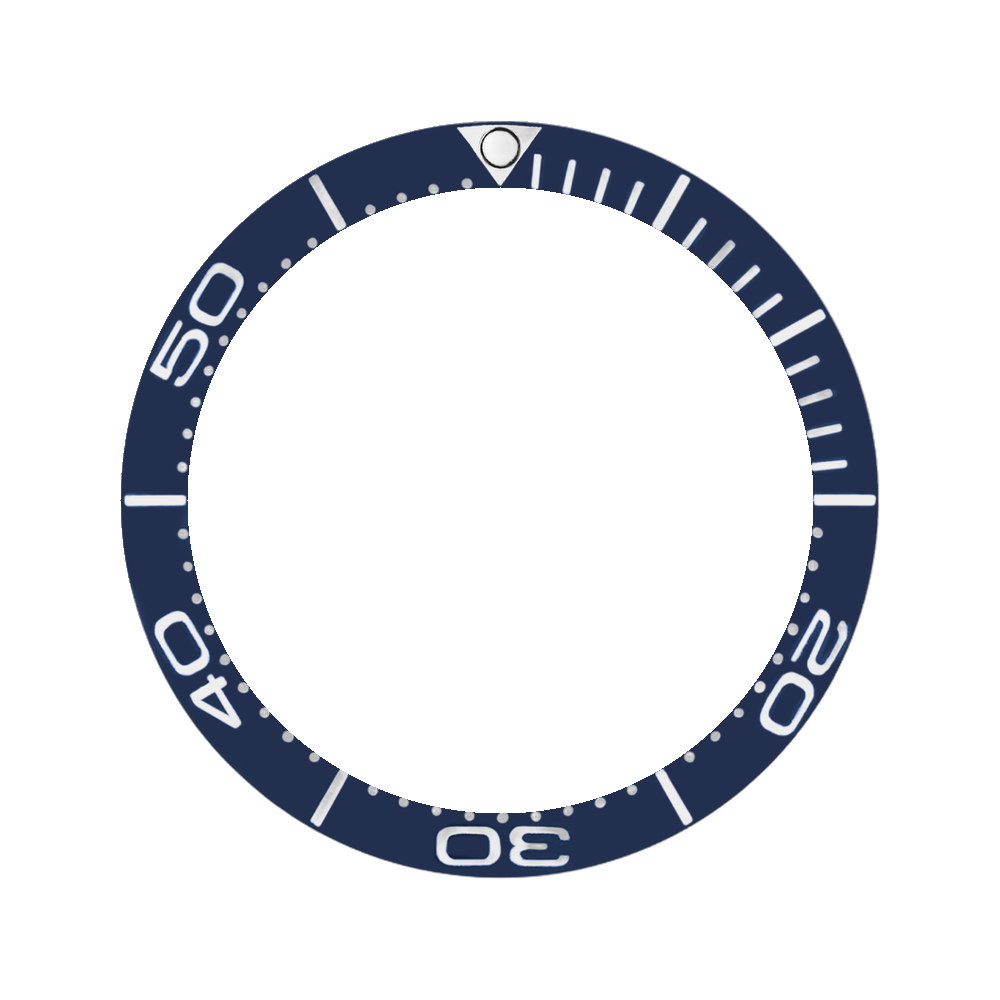 Namoki SRP Turtle Ceramic Bezel Insert: SMP style Blue/White — Bezel Insert