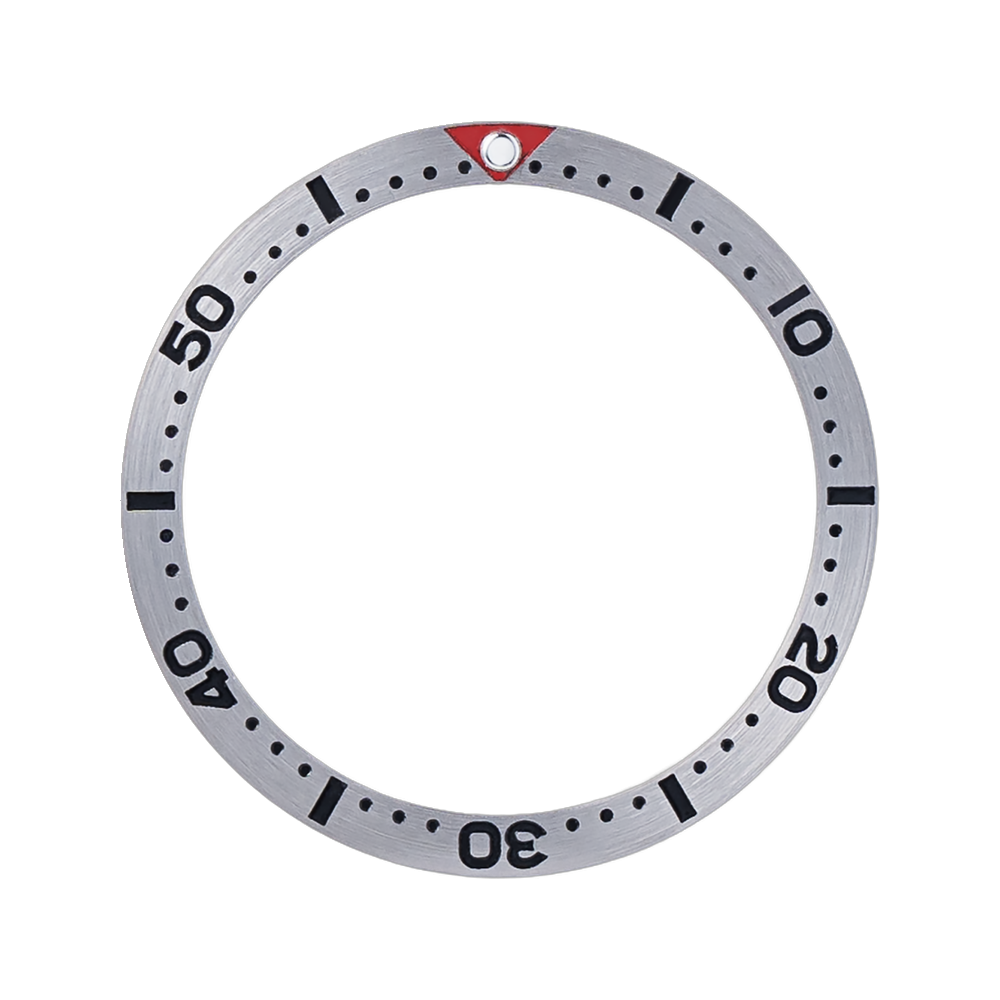 Namoki SRP Turtle Steel Bezel Insert: Seiko Style Red — Bezel Insert