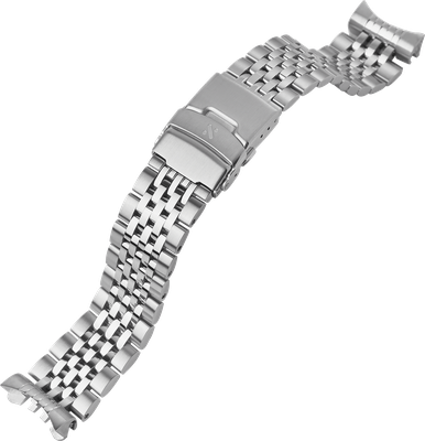 SKX/SRPD Watch Bracelet: Beads of Rice Brushed/Polished Finish