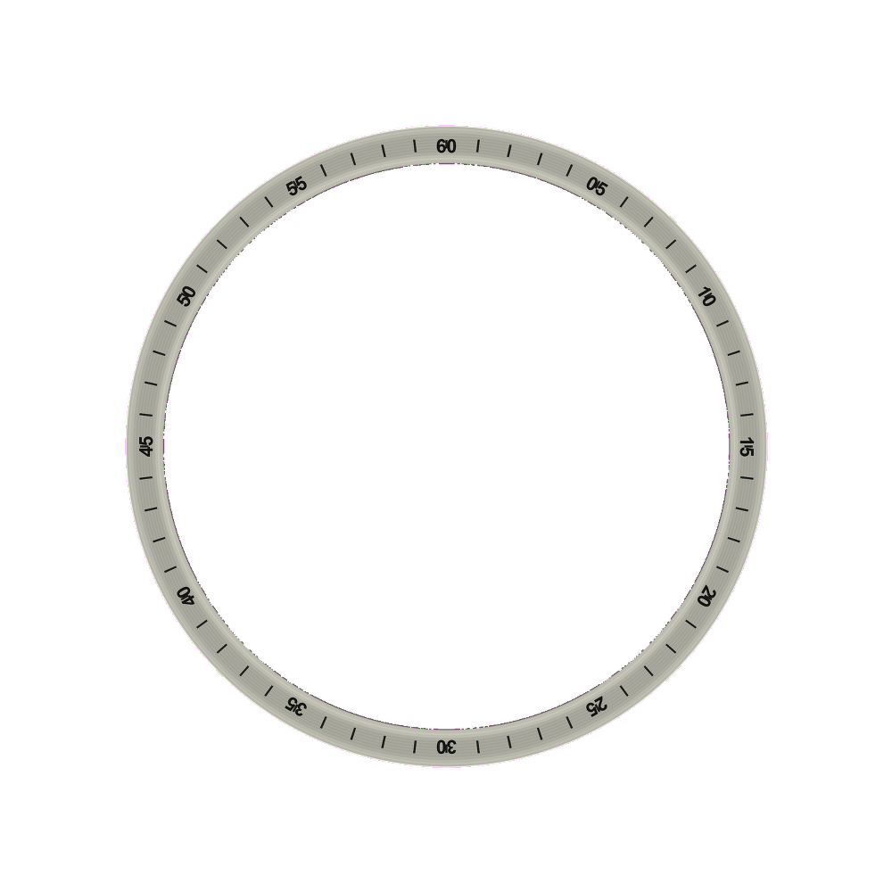 Lucius Atelier SKX007 Brushed Silver Chapter Ring - Black Numerals — Chapter Ring