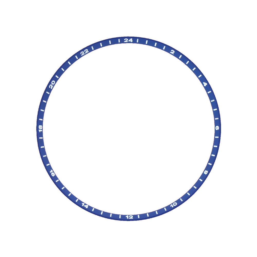 Lucius Atelier SKX013 Brushed Blue Chapter Ring - GMT 24H Numerals — Chapter Ring