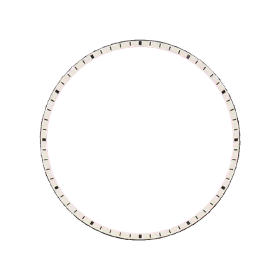 SKX013 Mirror Polished Silver Chapter Ring - Black Markers