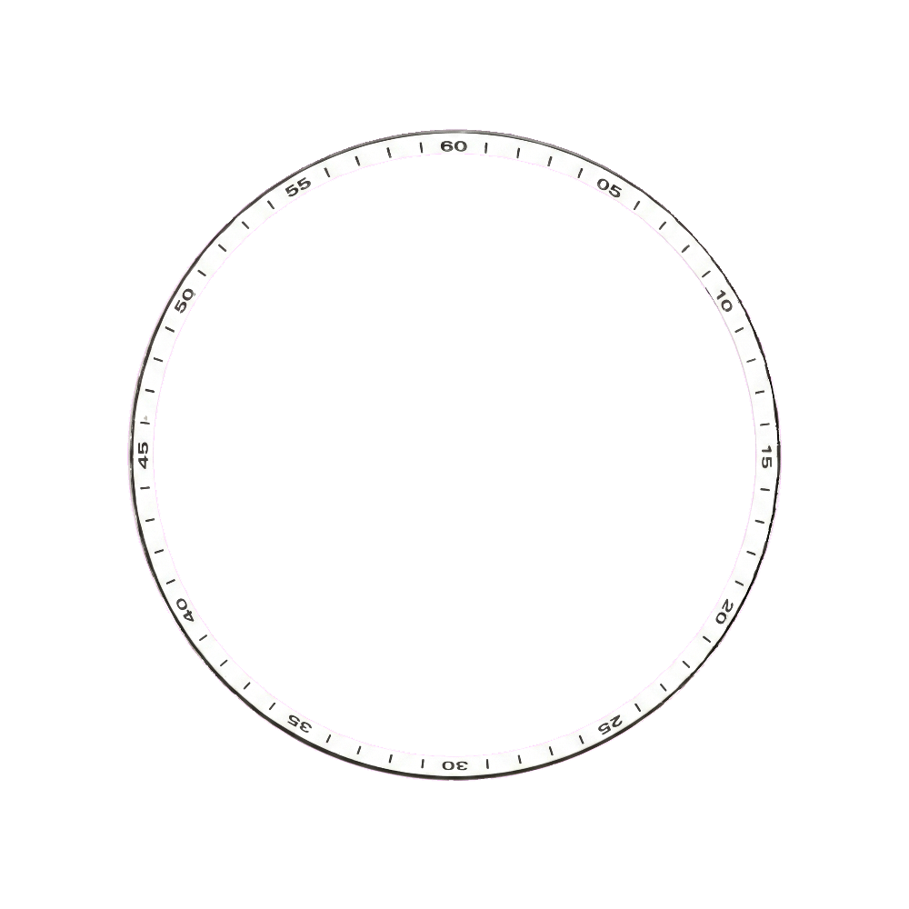 Lucius Atelier SKX013 Mirror Polished Silver Chapter Ring - Black Numerals — Chapter Ring