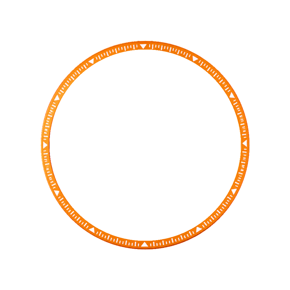 Namoki SKX007/SRPD Angled Chapter Ring: Arrows Style Orange — Chapter Ring