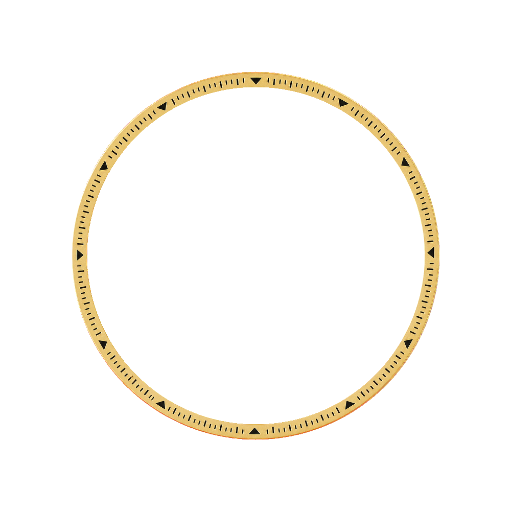 Namoki SKX007/SRPD Angled Chapter Ring: Arrows Style Gold — Chapter Ring