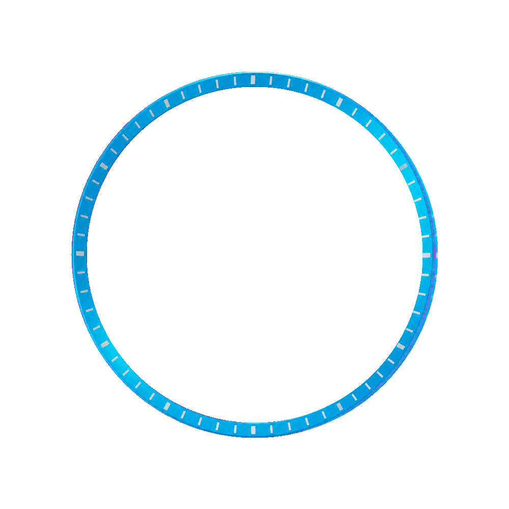 Namoki SKX007/SRPD Chapter Ring: Cerulean Finish with White Markers — Chapter Ring