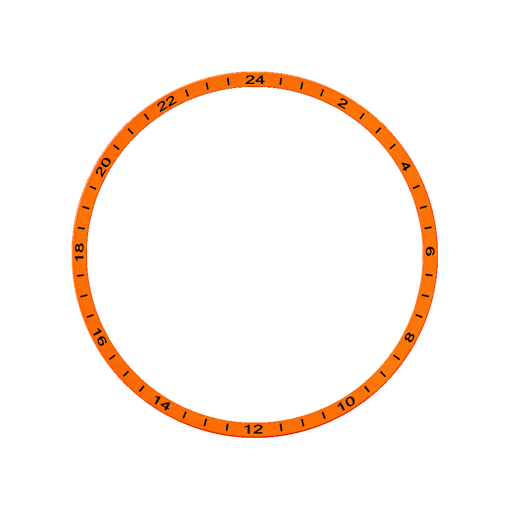 Namoki SKX007/SRPD Chapter Ring: GMT Orange Finish — Chapter Ring