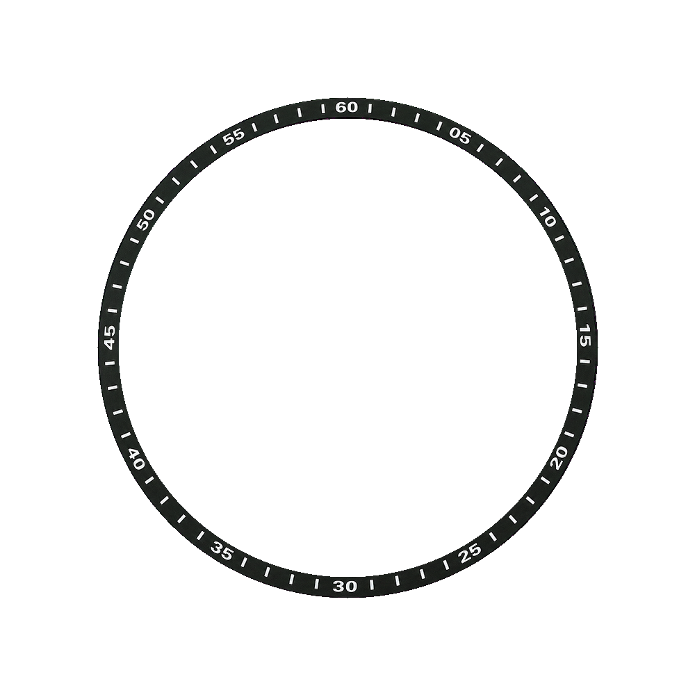 Namoki SKX007/SRPD Chapter Ring: Numerals Style Black Finish — Chapter Ring