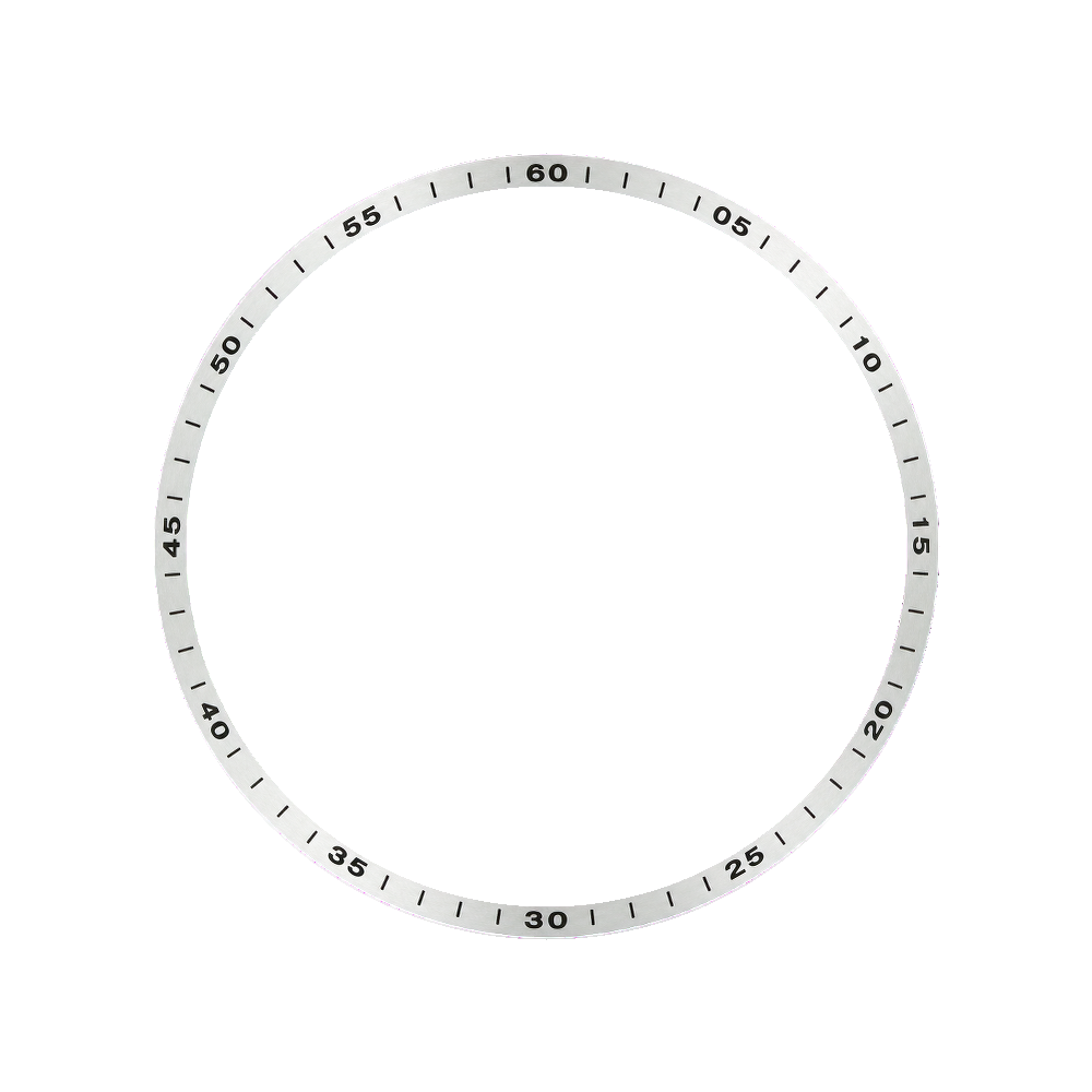 Namoki SKX007/SRPD Chapter Ring: Numerals Style Silver Finish — Chapter Ring