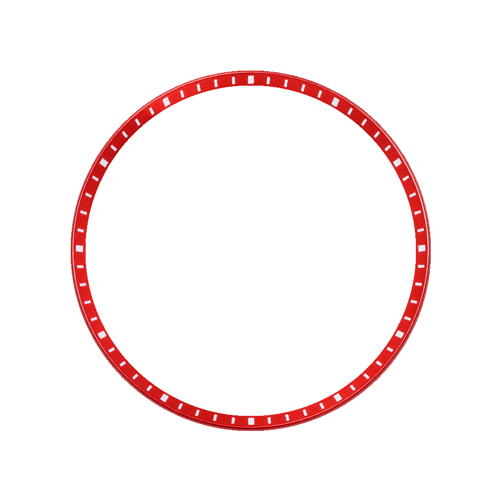 Namoki SKX007/SRPD Chapter Ring: Red Finish with White Markers — Chapter Ring