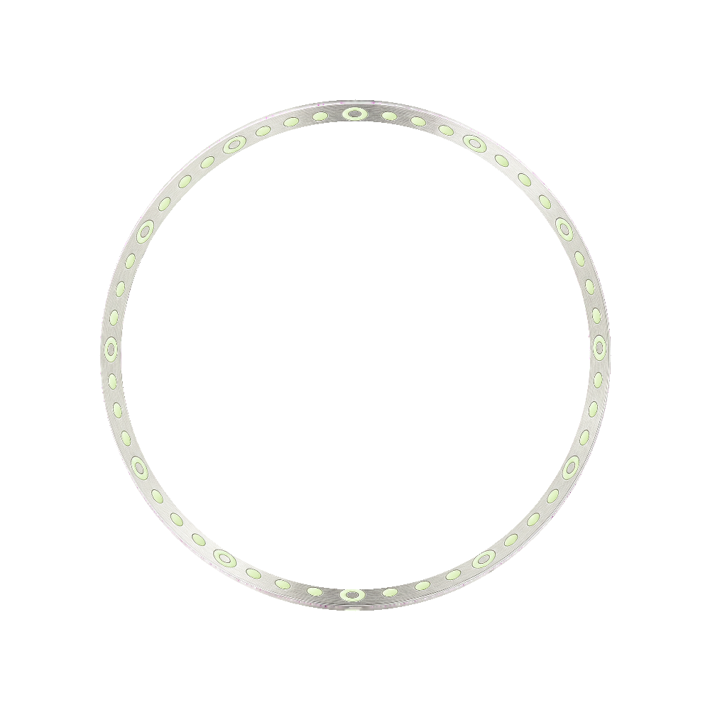 Namoki SKX007/SRPD Lumed Chapter Ring: Circle Style Brushed Finish — Chapter Ring