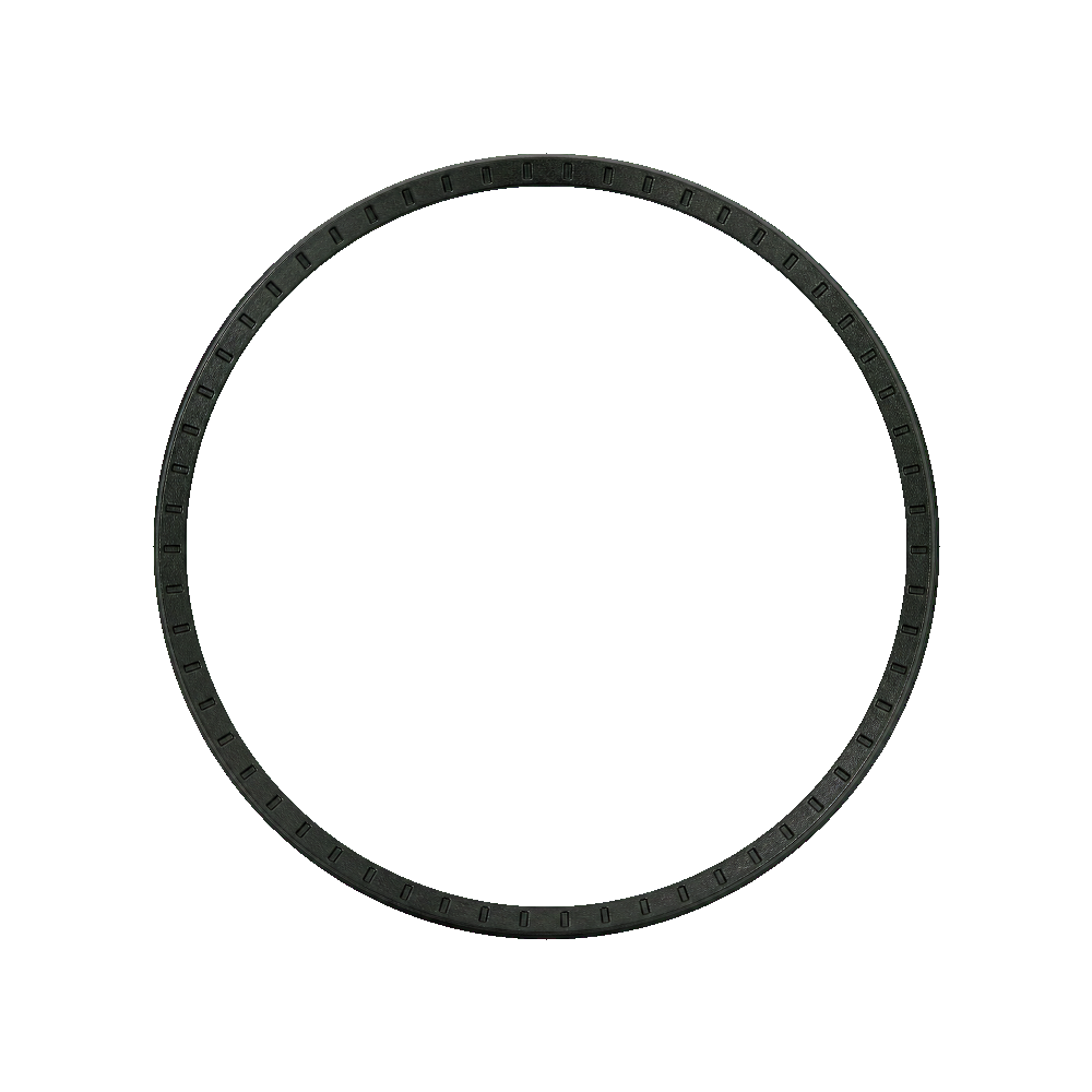 Namoki SKX013 Chapter Ring: Brushed Black Finish with Laser Etched Markers — Chapter Ring