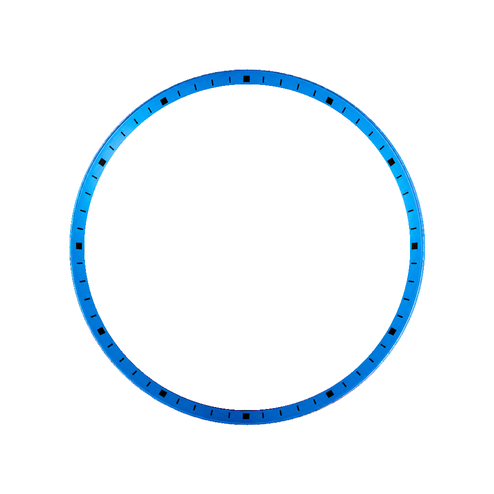Namoki SKX007/SRPD Chapter Ring: Blue Finish with Black Markers — Chapter Ring