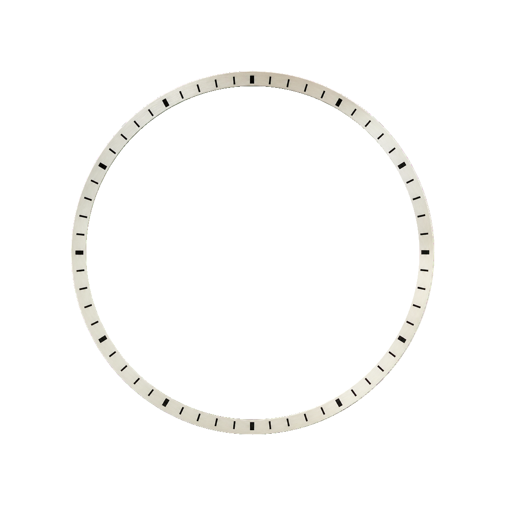 Namoki SKX007/SRPD Chapter Ring: Matte Silver Finish with Markers — Chapter Ring