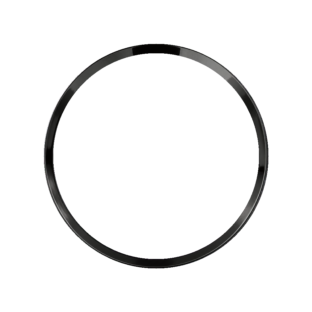 Namoki SKX007/SRPD Chapter Ring: Polished Black Finish — Chapter Ring