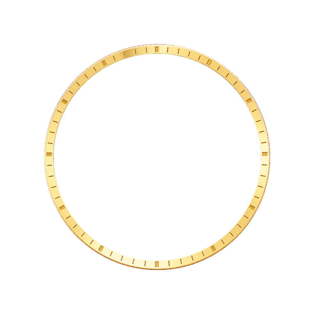 Namoki SKX007/SRPD Chapter Ring: Polished Gold Finish with Laser Etched Markers — Chapter Ring