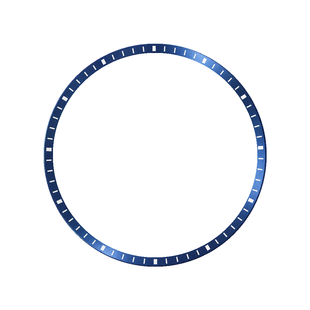 Namoki SKX007/SRPD Chapter Ring: Sunburst Navy Finish with White Markers — Chapter Ring