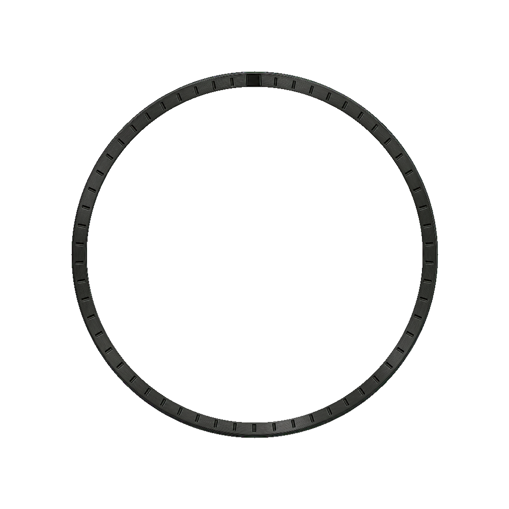 Namoki SRP Turtle Chapter Ring: Brushed Black Finish with Laser Etched Markers — Chapter Ring