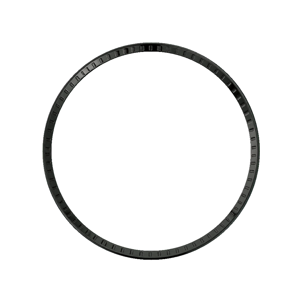 Namoki SRP Turtle Chapter Ring: Polished Black Finish with Laser Etched Markers — Chapter Ring