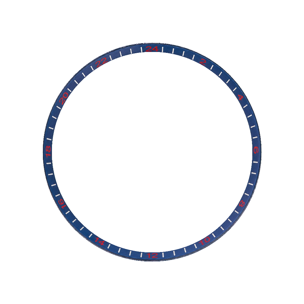 Namoki SRPE Chapter Ring: GMT Navy Finish with Red Markers — Chapter Ring