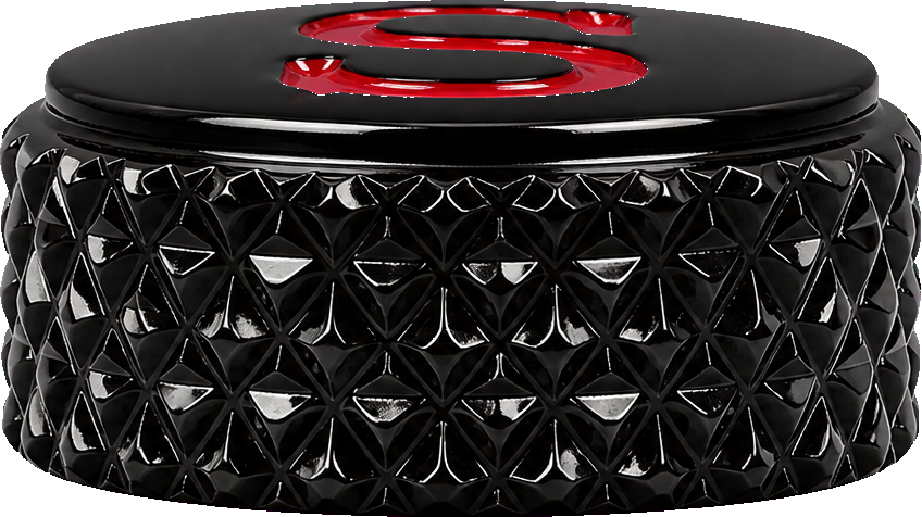 Lucius Atelier SKX013 Crown - Knurled - Signed S in Red (DLC BLACK EDITION) — Crown