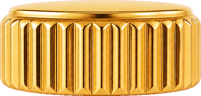Namoki SKX007 Sterile Crown: Polished Gold Finish — Crown