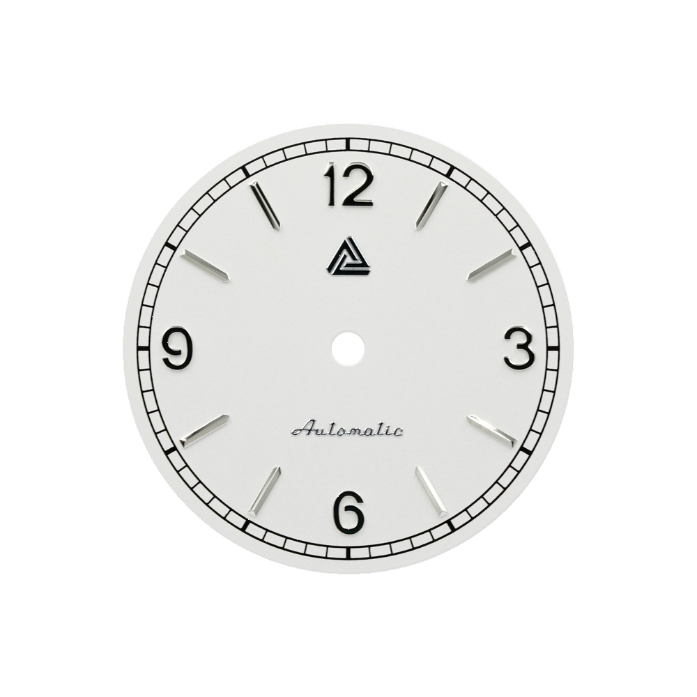 Lucius Atelier 1908 Dial - Silver Indices (No Date) — Dial