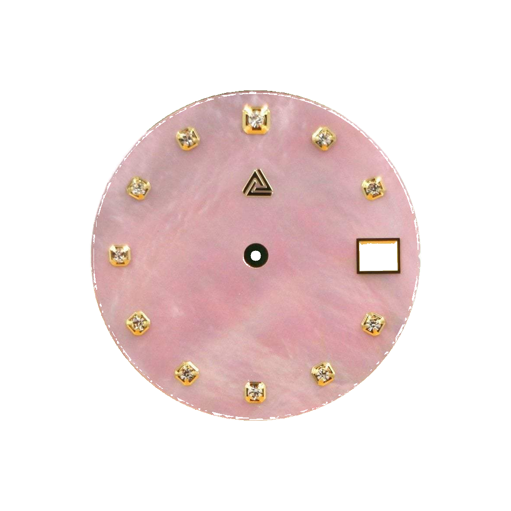 Lucius Atelier Mother of Pearl Dial - Pink / Swarovski Edition (Date) — Dial
