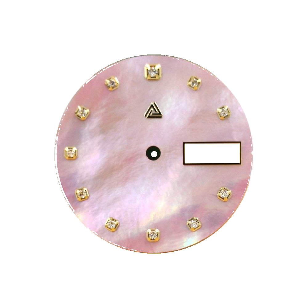 Lucius Atelier Mother of Pearl Dial - Pink / Swarovski Edition (Day Date) — Dial