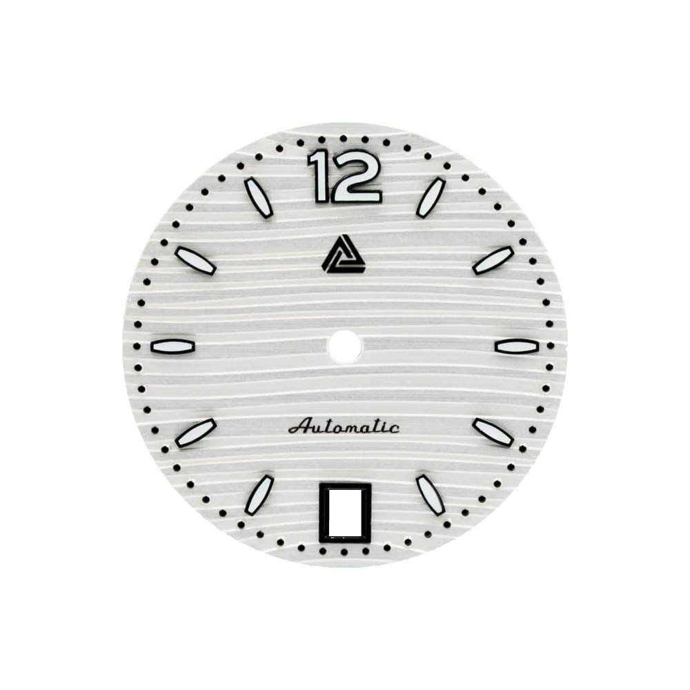 Lucius Atelier Nautilus Arctic White Dial (Date @ 6H) — Dial