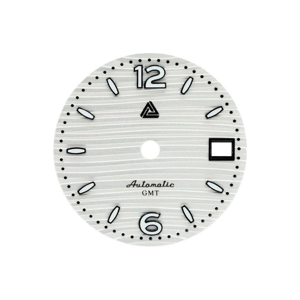 Lucius Atelier Nautilus Arctic White Dial (GMT) — Dial
