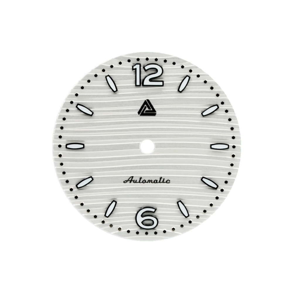 Lucius Atelier Nautilus Arctic White Dial (No Date) — Dial