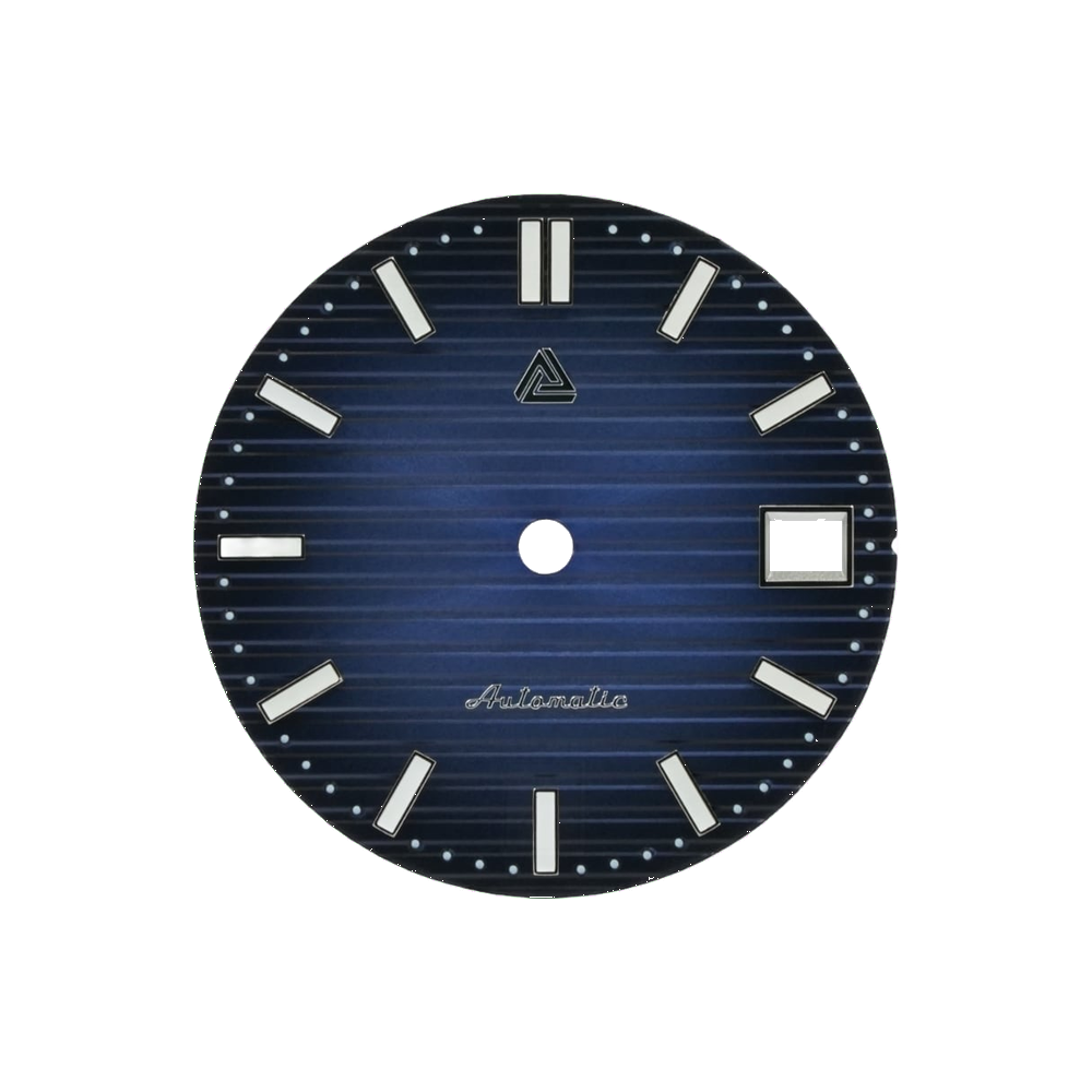 Lucius Atelier Nautilus Deep Blue Sunburst Dial (Date) — Dial