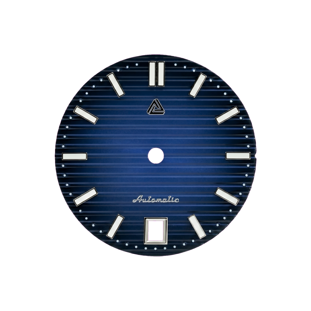 Lucius Atelier Nautilus Deep Blue Sunburst Dial (Date @ 6H) — Dial