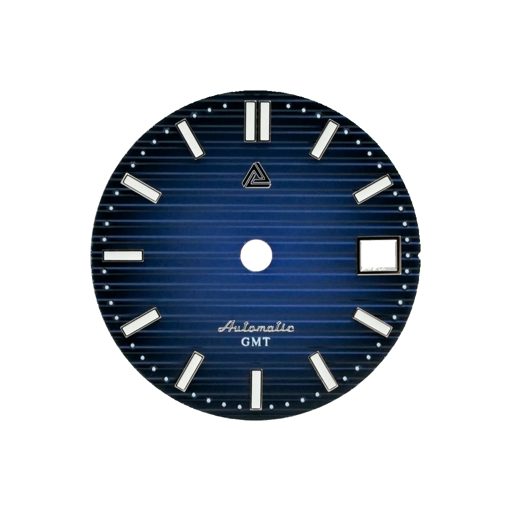 Lucius Atelier Nautilus Deep Blue Sunburst Dial (GMT) — Dial