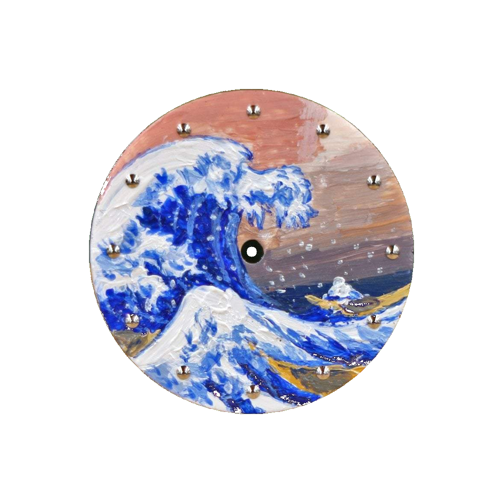 Lucius Atelier [Oil Painted] The Great Wave off Kanagawa Dial (No Date) — Dial