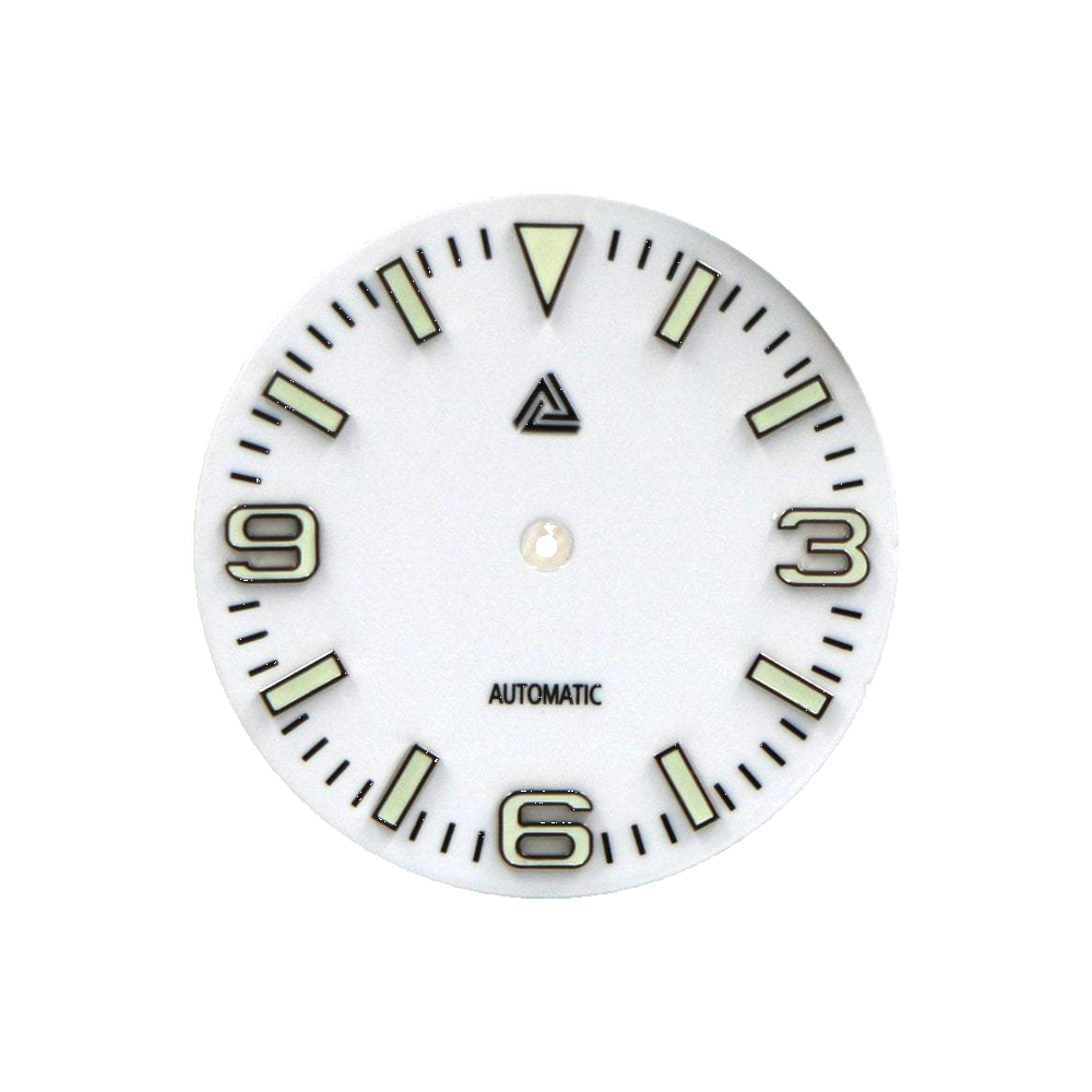 Lucius Atelier Terra Explorer Dial v2 - Enamel White — Dial