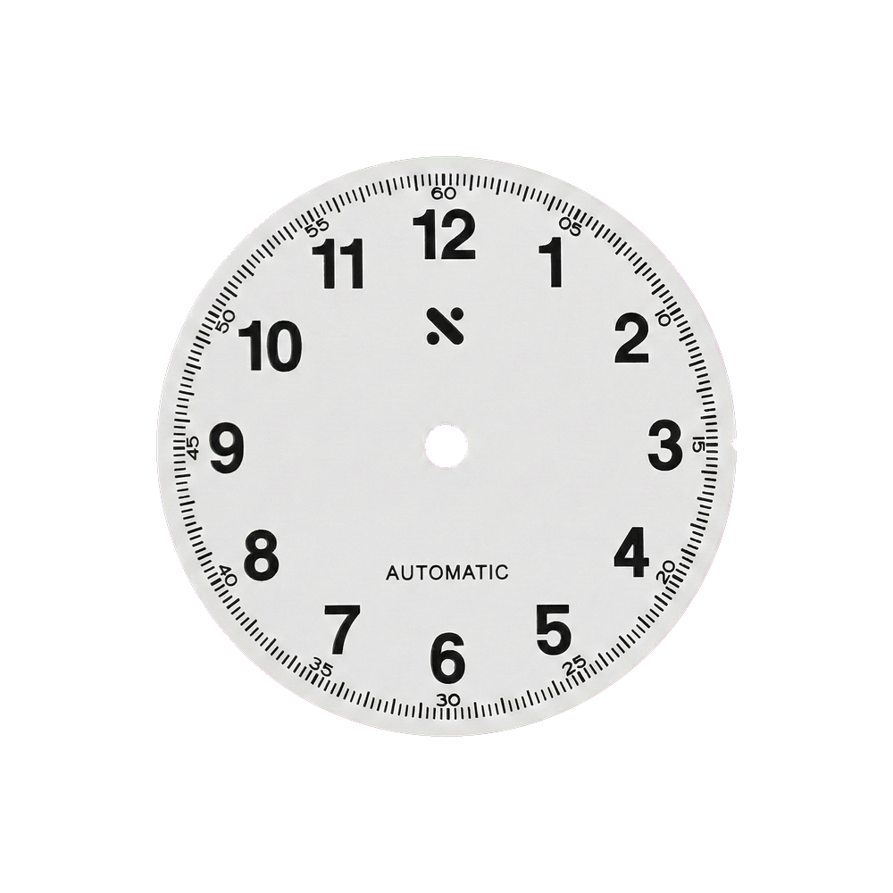 Namoki 107 Minimal Tool Dial White — Dial